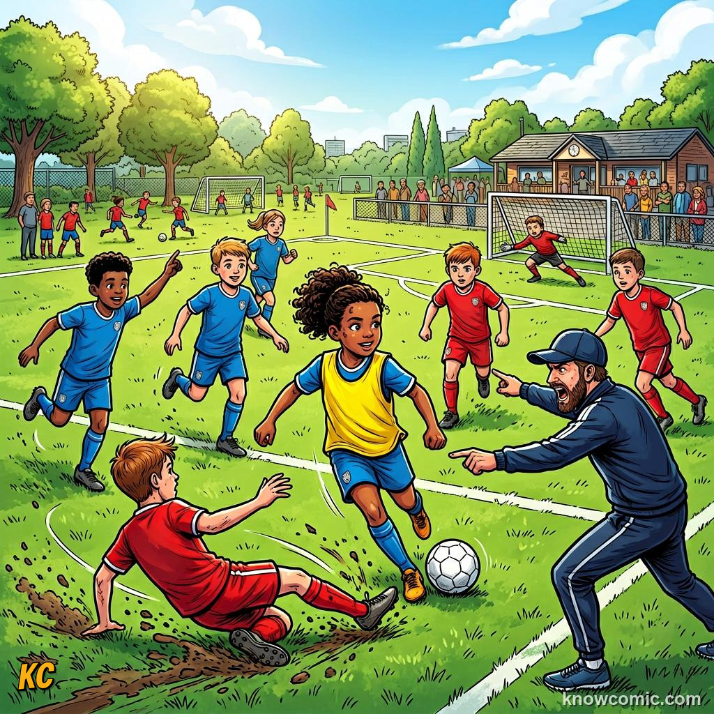 Comic panel labelled watch and learn, illustrating playmakers: the number 10 in KnowComic's World Cup 2026 series