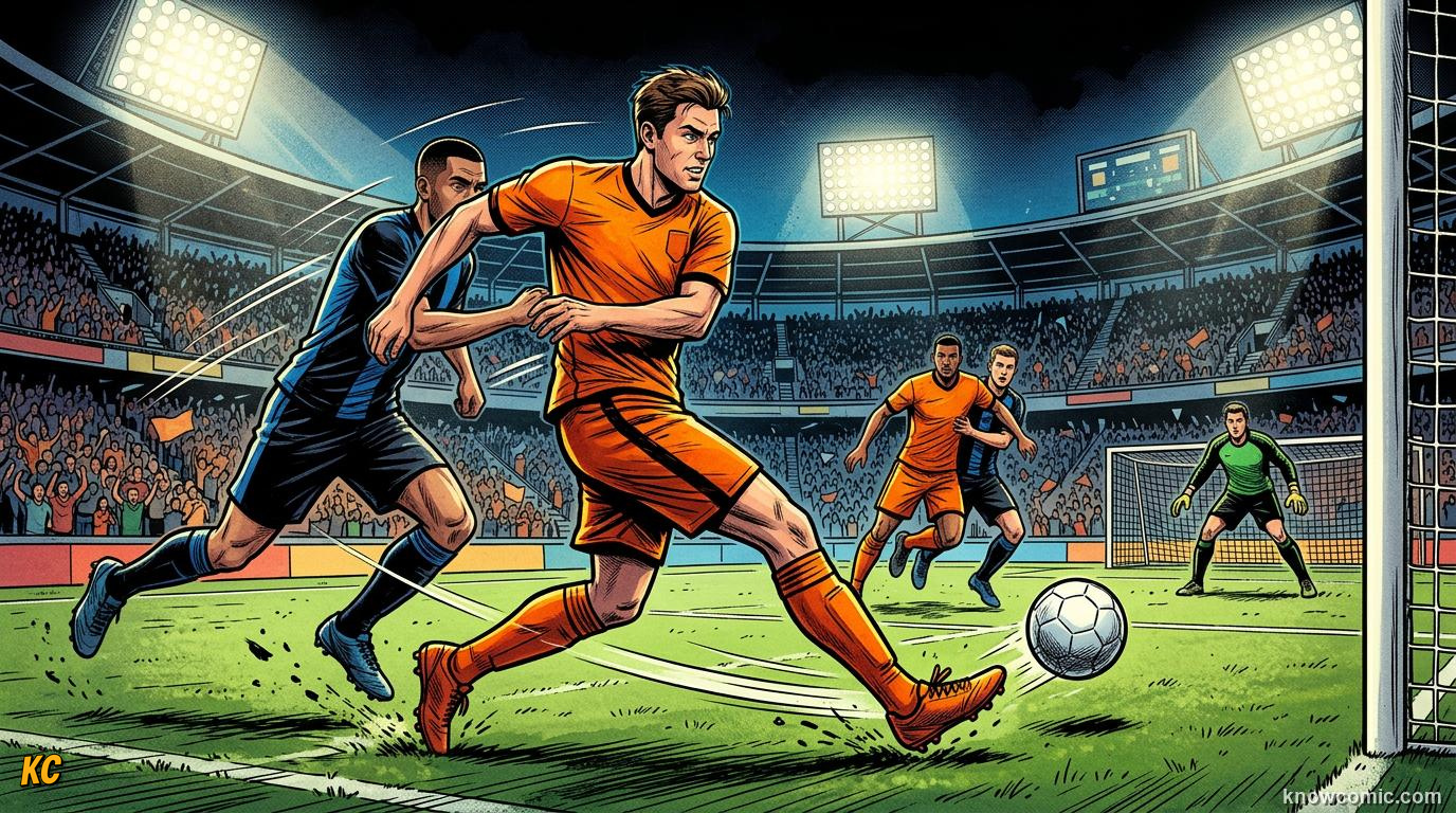 Comic panel titled why trust matters, labelled believe in each other, from the KnowComic World Cup 2026 lesson on team chemistry