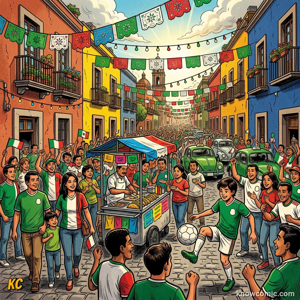 Estadio Akron in Guadalajara with colourful Mexican fan banners