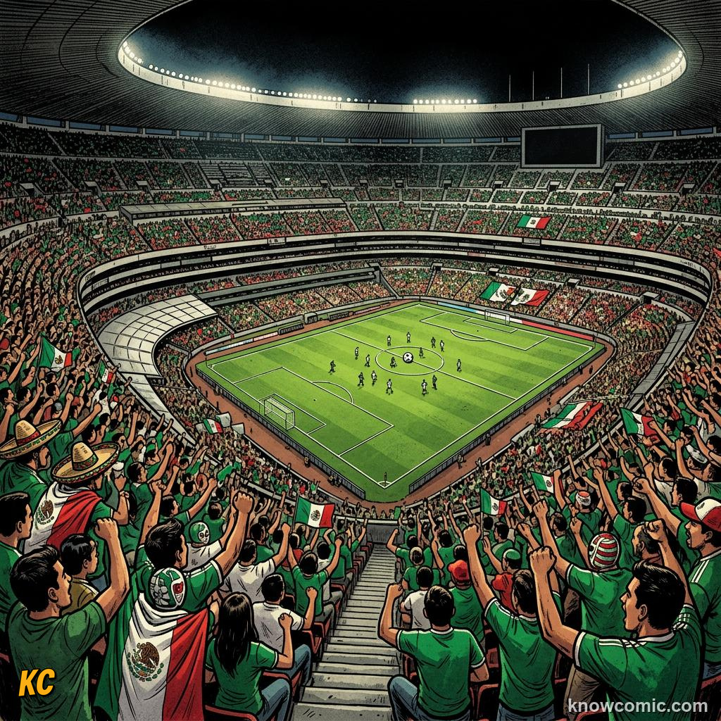 Estadio BBVA in Monterrey with mountain backdrop at sunset