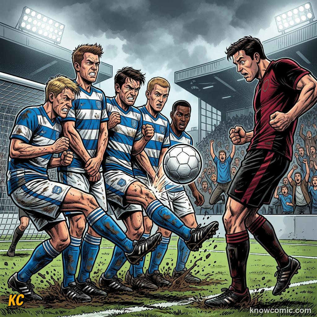 Comic panel titled debutants and returning surprises, labelled underdogs, from the KnowComic World Cup 2026 lesson on teams to watch: giants & underdogs