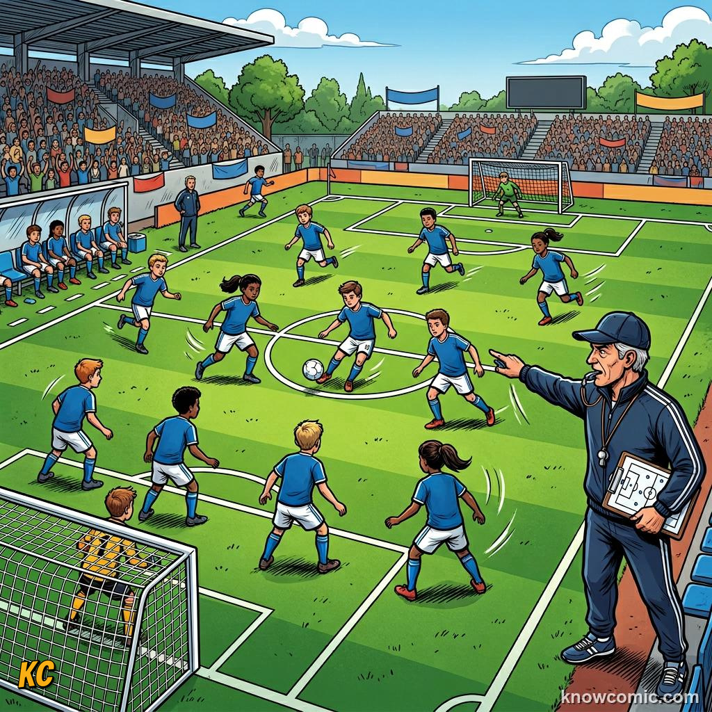 Comic panel titled from list to legacy, labelled goalkeepers, from the KnowComic World Cup 2026 lesson on squad selection: 26 heroes