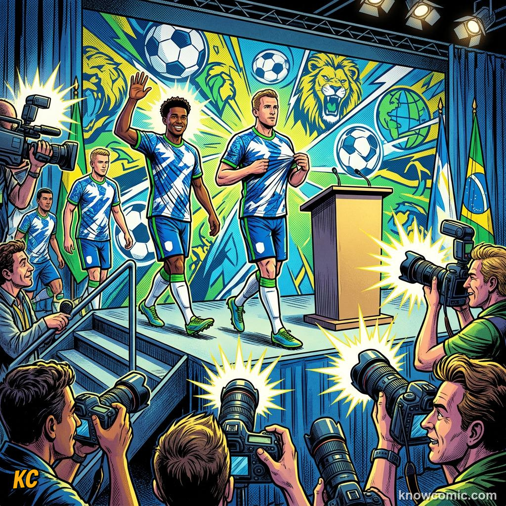 Comic panel titled from list to legacy, labelled outfield, from the KnowComic World Cup 2026 lesson on squad selection: 26 heroes