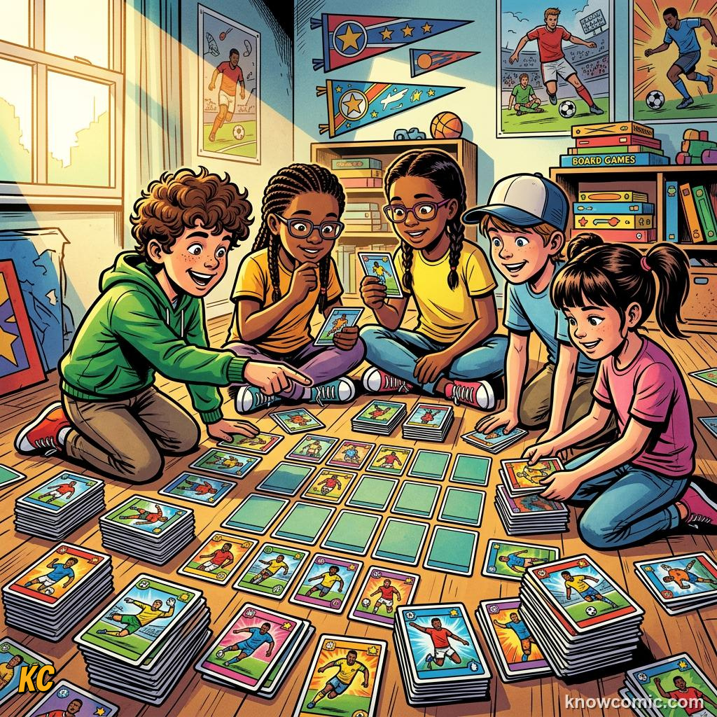 Comic panel labelled kit reveal, illustrating squad selection: 26 heroes in KnowComic's World Cup 2026 series