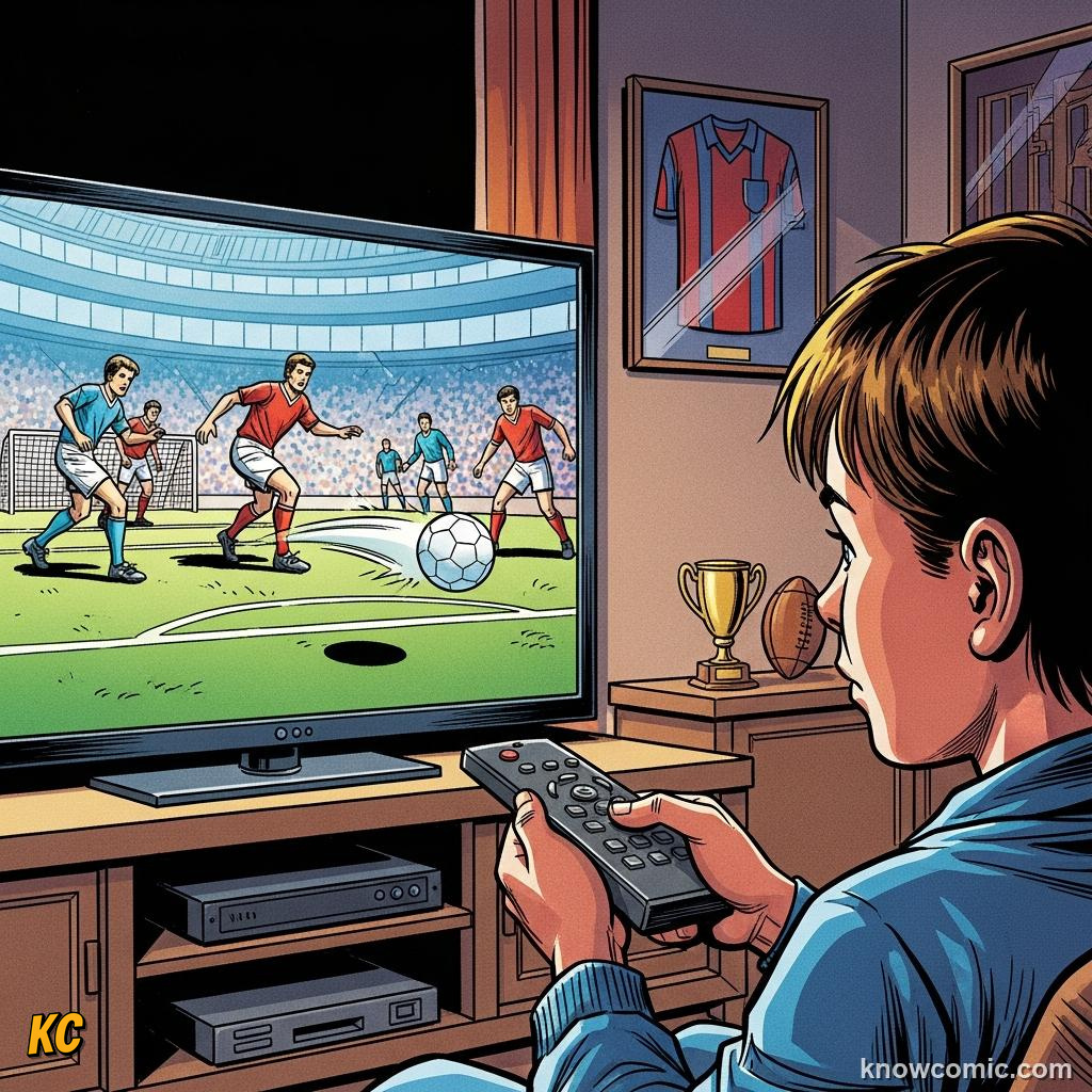 Comic panel titled put it all together, labelled match-up, from the KnowComic World Cup 2026 lesson on how to watch like an expert