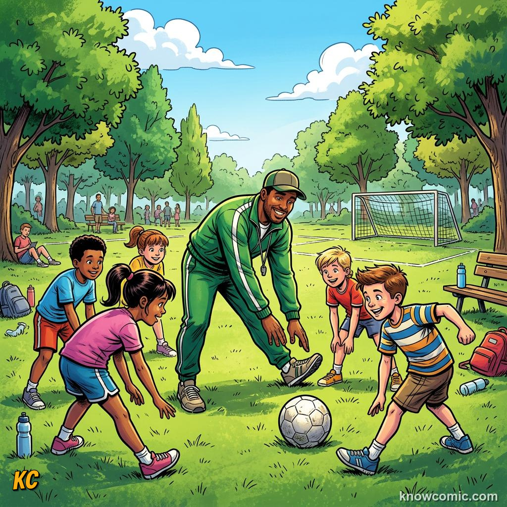 Comic panel labelled fuel, illustrating injuries & recovery science in KnowComic's World Cup 2026 series