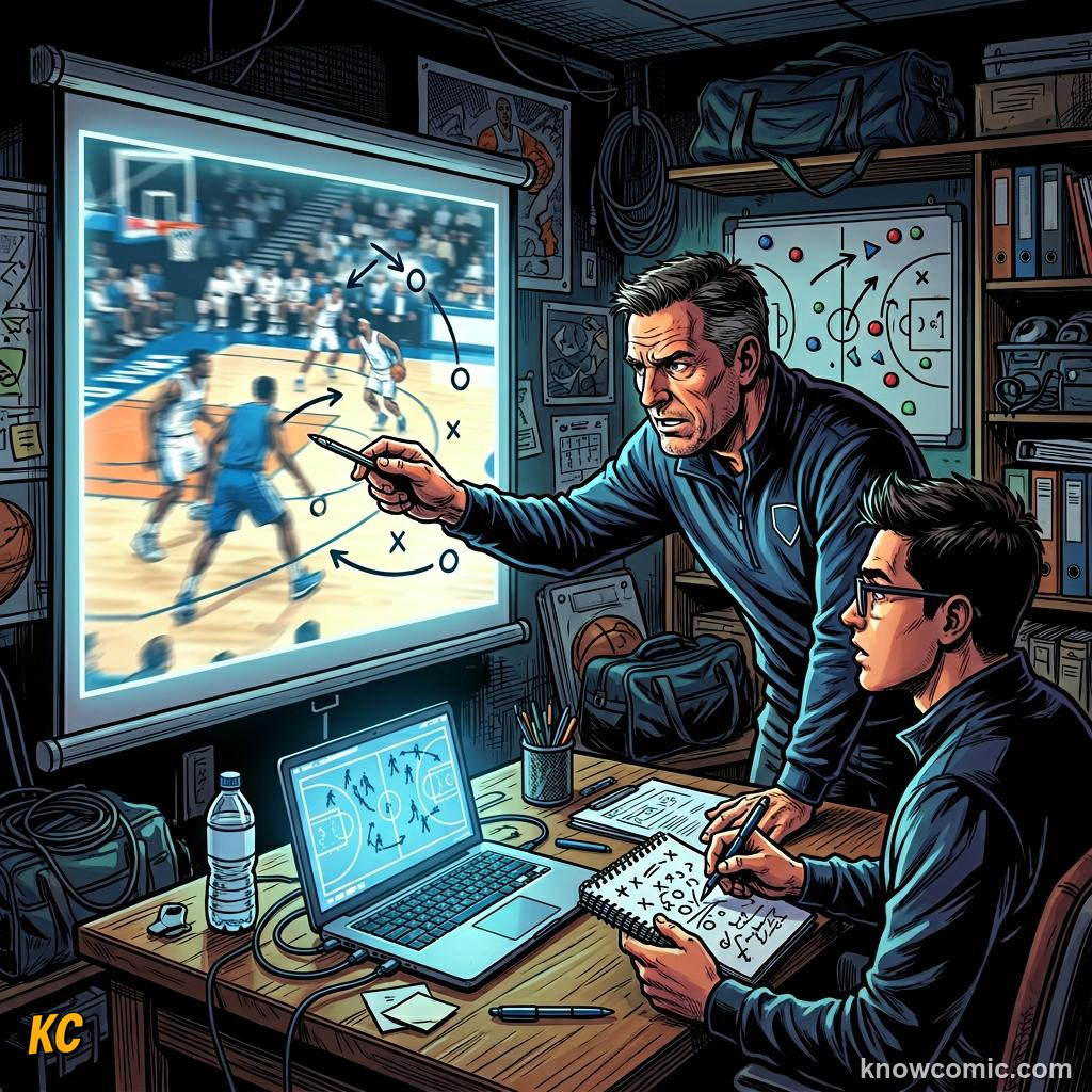 Comic panel titled formation and style, labelled form, from the KnowComic World Cup 2026 lesson on coaches: the masterminds