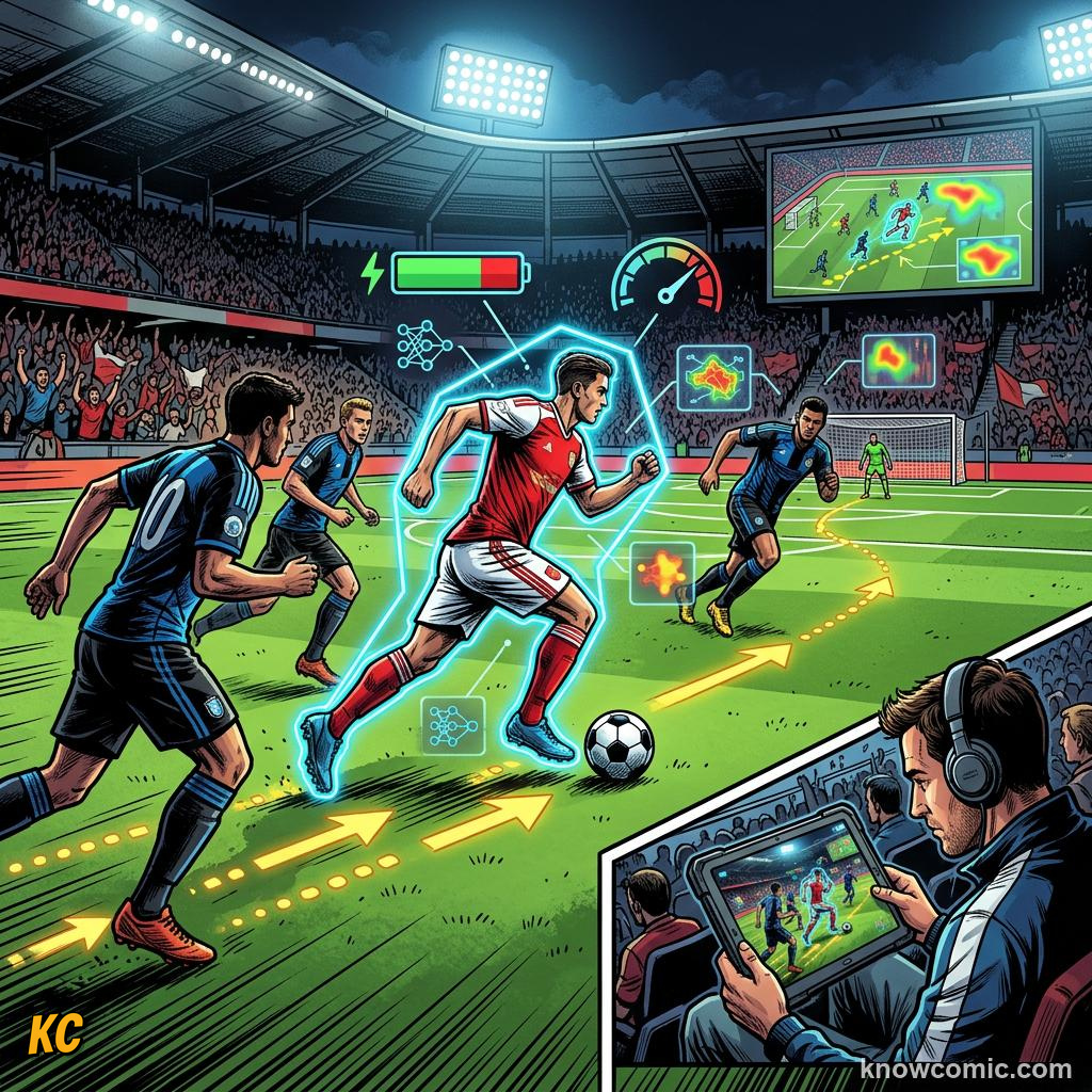 Comic panel titled scouts shape the tournament, labelled character, from the KnowComic World Cup 2026 lesson on scouts & analysts