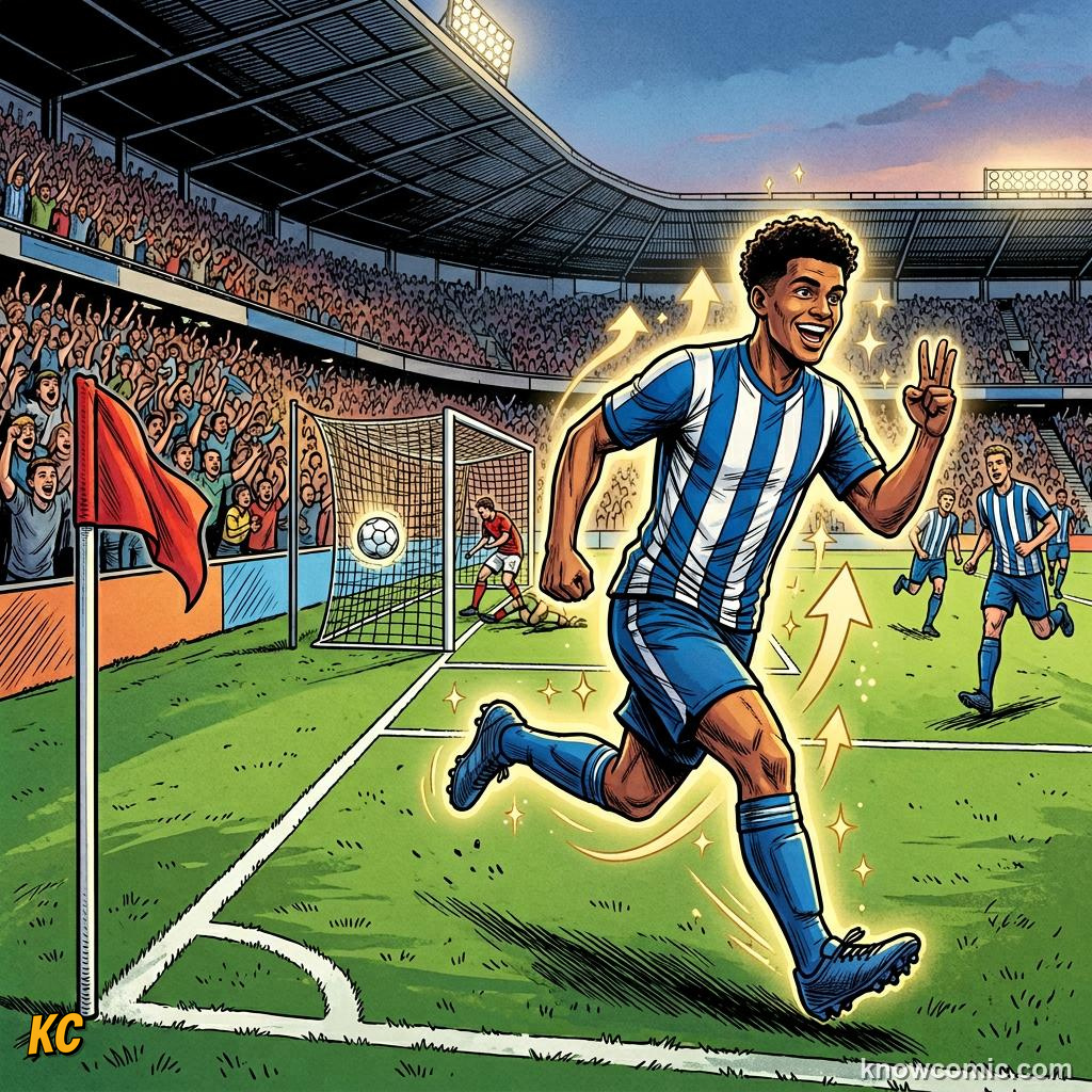 Comic panel titled judging the world's finest, labelled tie-break, from the KnowComic World Cup 2026 lesson on golden boot & golden ball
