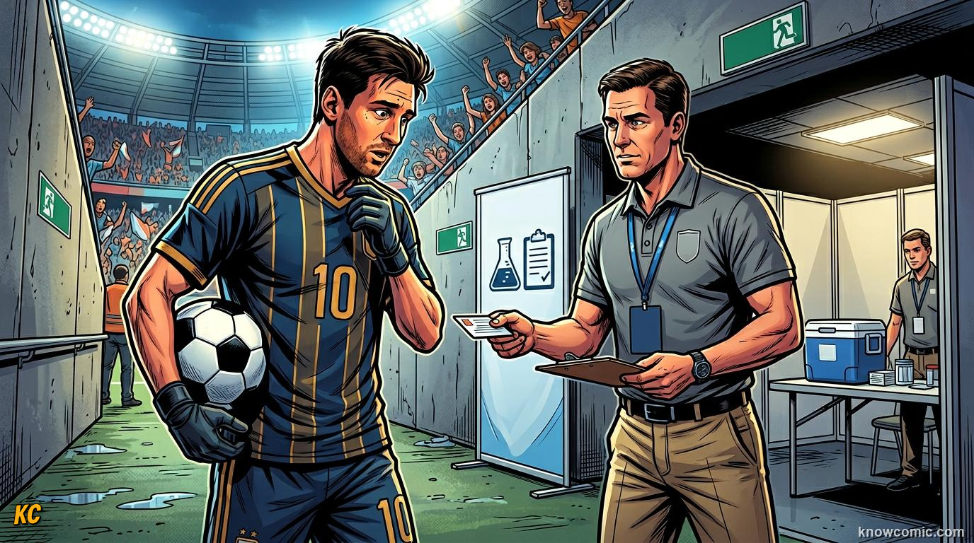 Comic panel titled why anti-doping matters, labelled clean football, from the KnowComic World Cup 2026 lesson on doping control & fair play