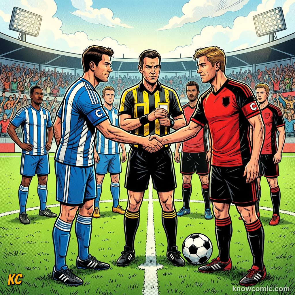Comic panel titled protecting the beautiful game, labelled respect, from the KnowComic World Cup 2026 lesson on doping control & fair play