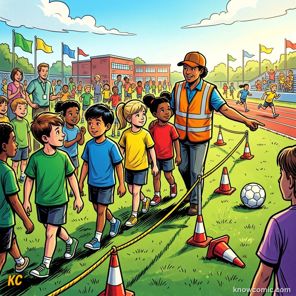 Comic panel labelled cities, illustrating security & safety in KnowComic's World Cup 2026 series