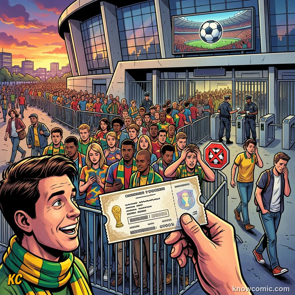 Comic panel titled brands buy the world's attention, labelled winners, from the KnowComic World Cup 2026 lesson on the money game