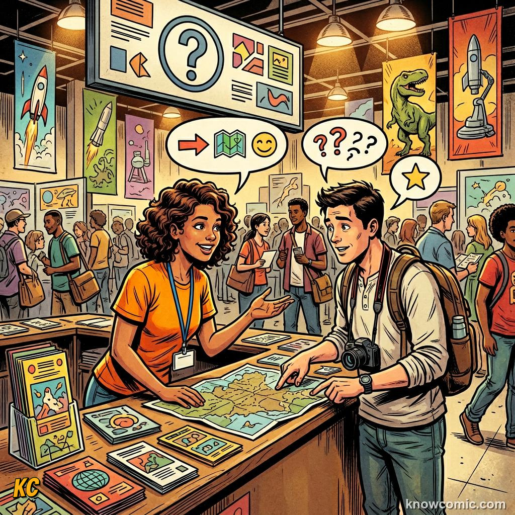 Comic panel titled the ball kid job, labelled roll, from the KnowComic World Cup 2026 lesson on volunteers & ball kids