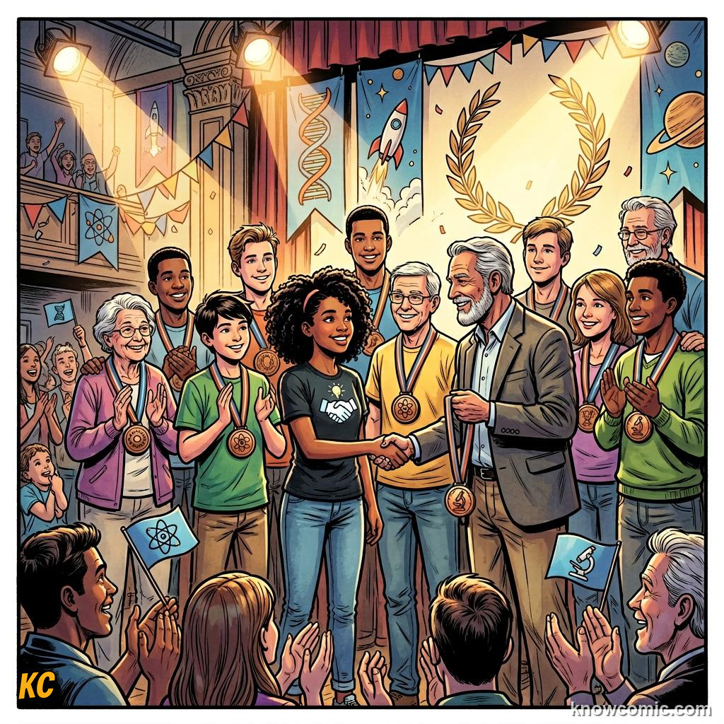 Comic panel titled why helpers matter, labelled spirit, from the KnowComic World Cup 2026 lesson on volunteers & ball kids