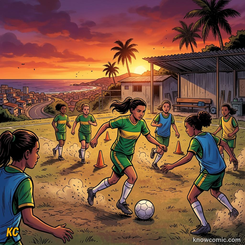 Comic panel labelled equality, illustrating women's world cup rising in KnowComic's World Cup 2026 series