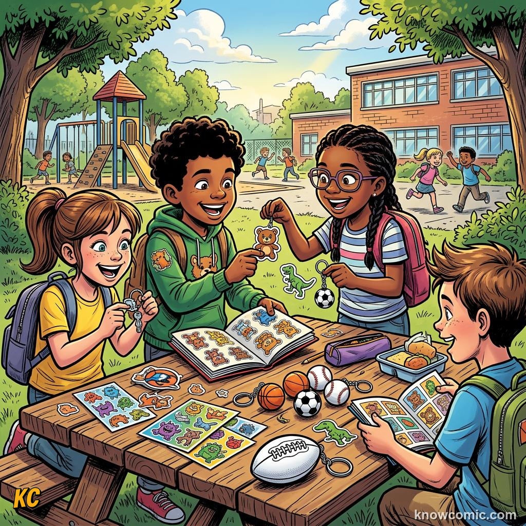 Comic panel labelled trionda, illustrating mascots & match balls in KnowComic's World Cup 2026 series