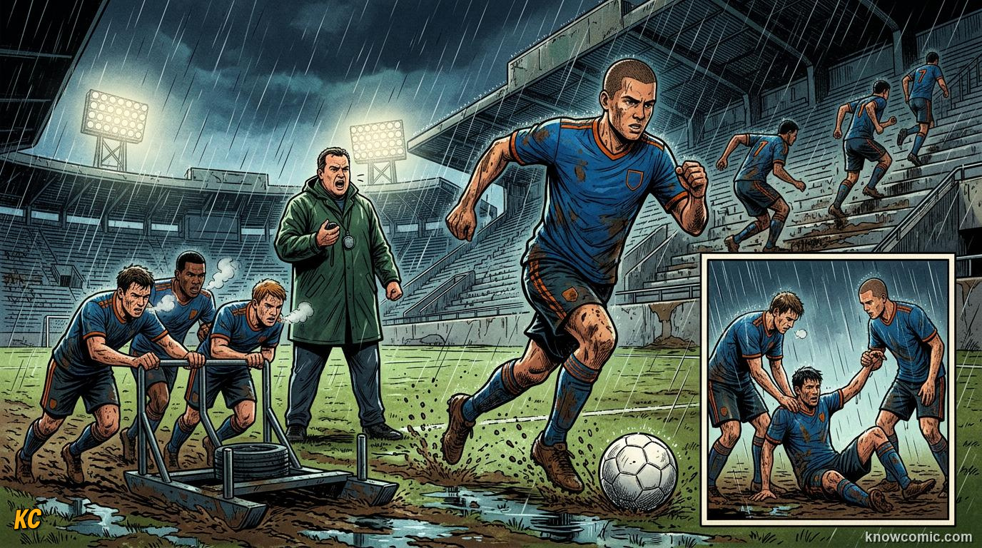 Comic panel titled movies that made football feel epic, labelled silver screen, from the KnowComic World Cup 2026 lesson on football in movies & games