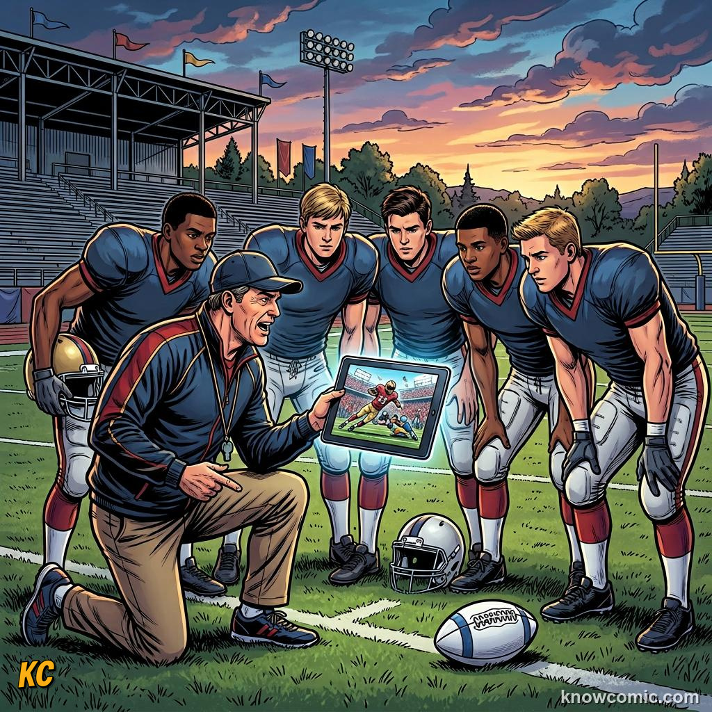 Comic panel titled when real clubs open their doors, labelled 2002, from the KnowComic World Cup 2026 lesson on football in movies & games