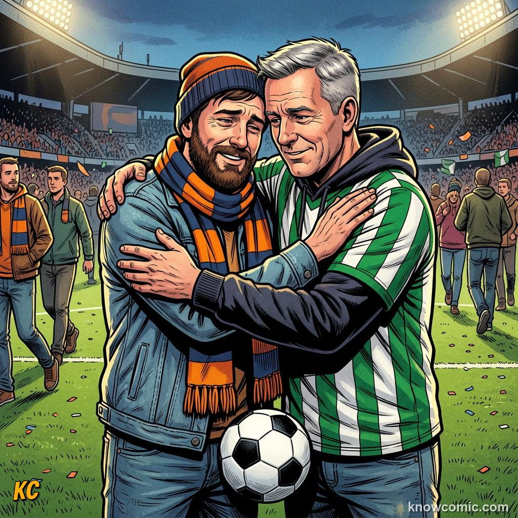 Comic panel labelled draw day, illustrating great national rivalries in KnowComic's World Cup 2026 series