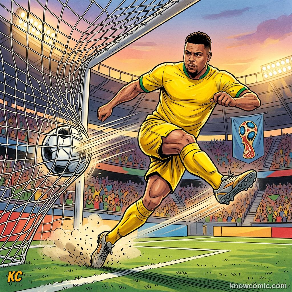 Comic panel titled why the kings still matter, labelled r9, from the KnowComic World Cup 2026 lesson on legends of the cup: the kings
