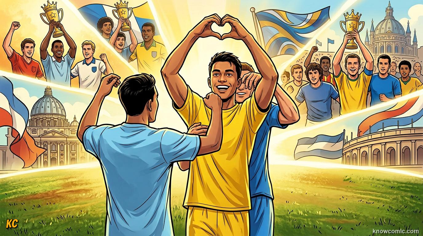 Comic panel titled why the kings still matter, labelled forever, from the KnowComic World Cup 2026 lesson on legends of the cup: the kings