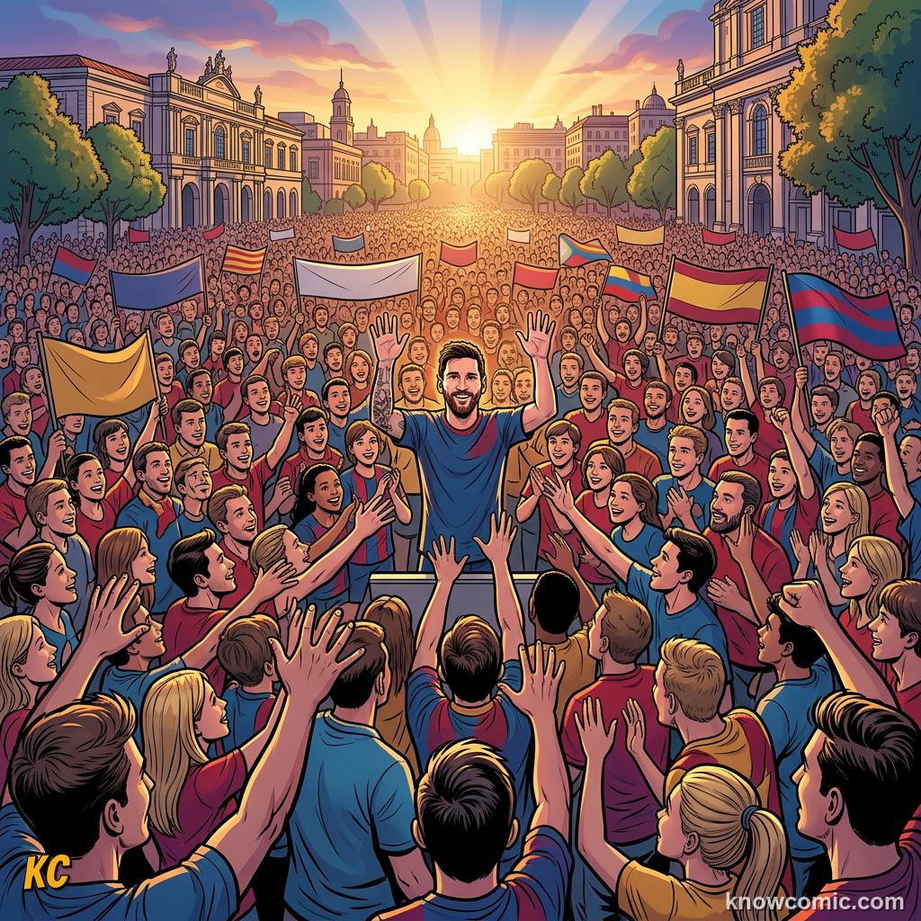 Comic panel titled the only three-time winner, labelled fame, from the KnowComic World Cup 2026 lesson on pelé: the king's story