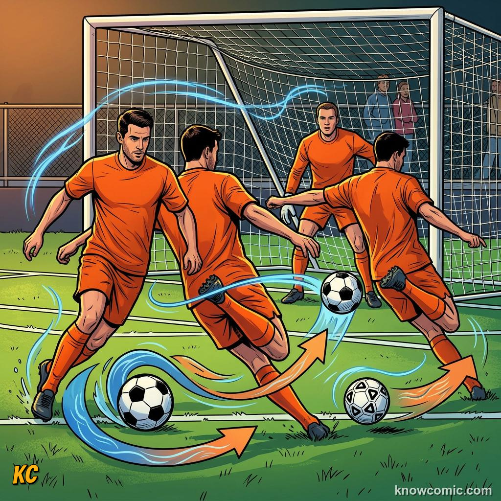 Comic panel titled the coaches who won the world cup, labelled flow, from the KnowComic World Cup 2026 lesson on great coaches in history