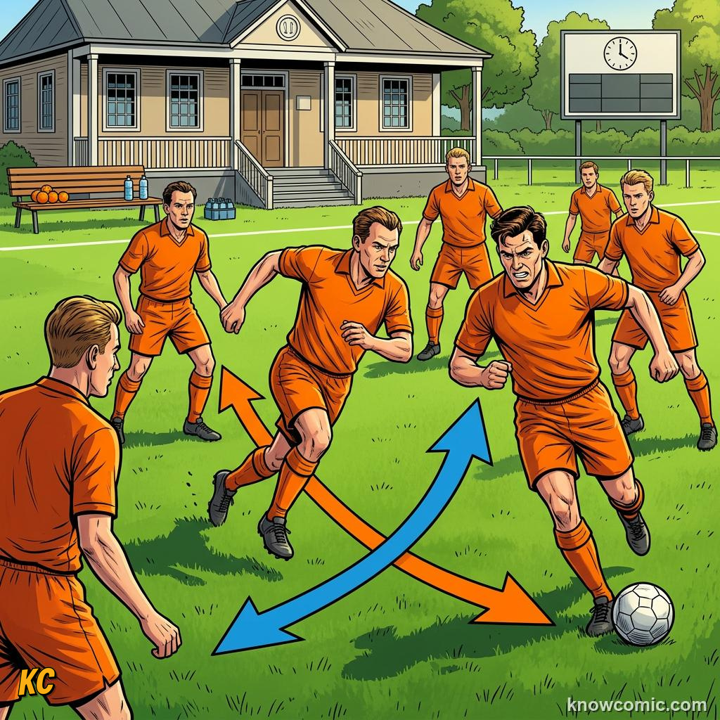 Comic panel titled the coaches who won the world cup, labelled swap, from the KnowComic World Cup 2026 lesson on great coaches in history