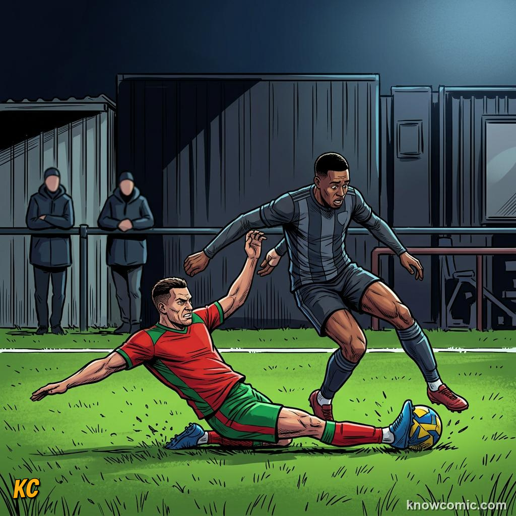 Comic panel titled morocco make history, labelled giants felled, from the KnowComic World Cup 2026 lesson on underdog miracles