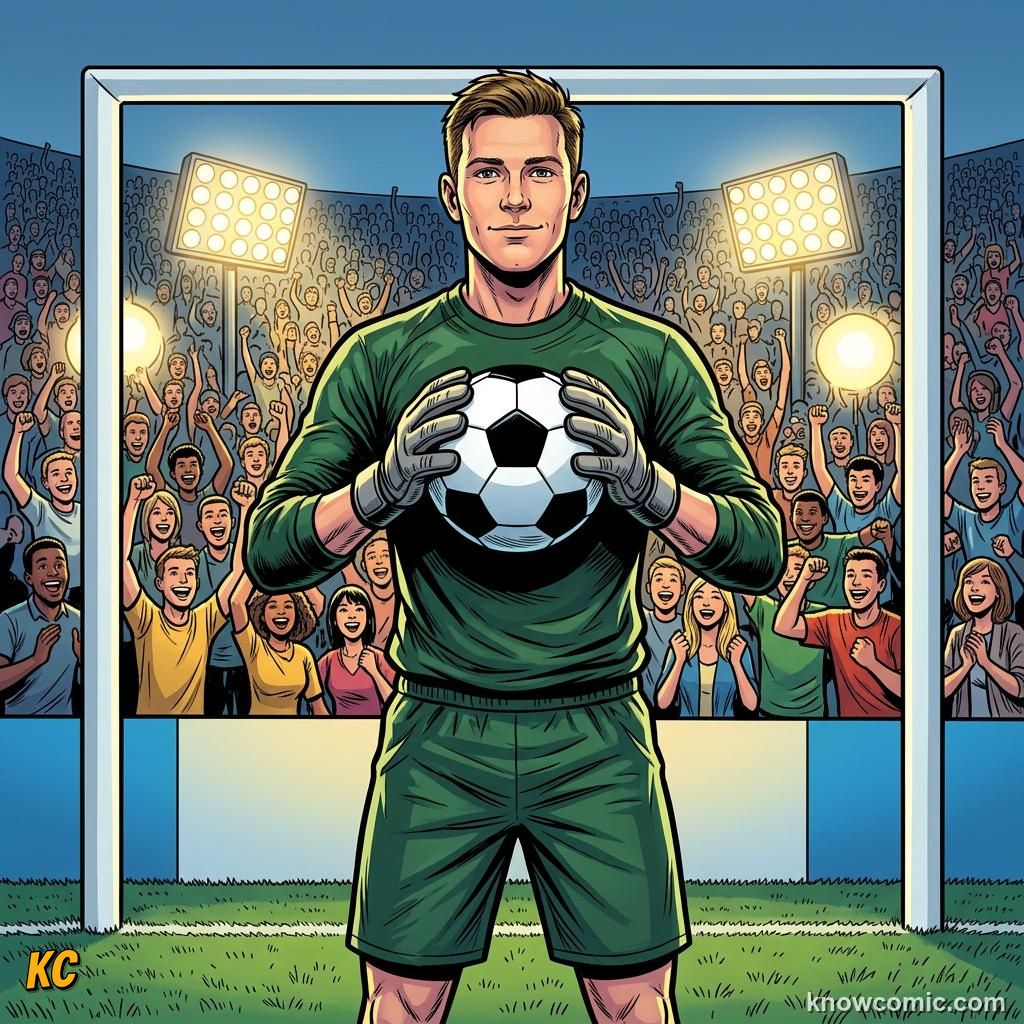 Comic panel labelled heroes, illustrating underdog miracles in KnowComic's World Cup 2026 series