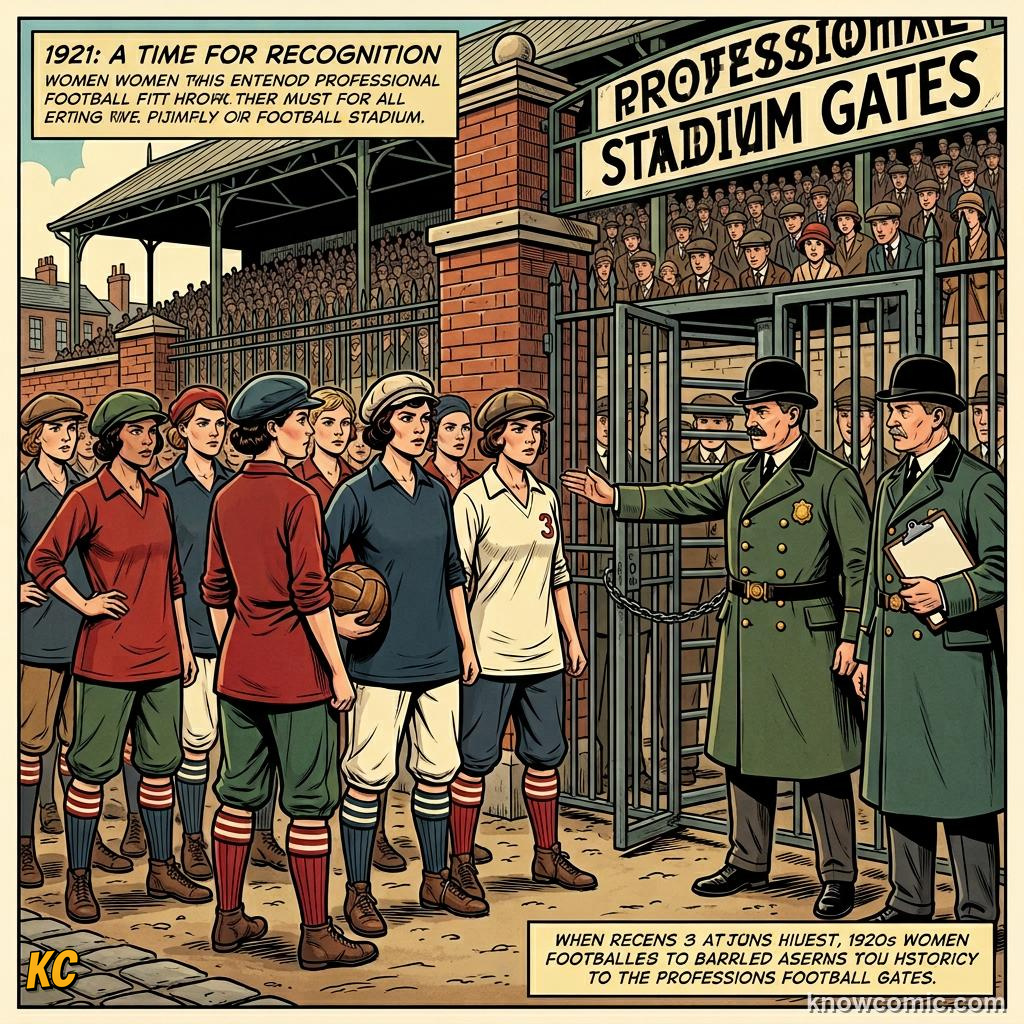 Comic panel titled marta six world cups, zero fear, labelled the struggle, from the KnowComic World Cup 2026 lesson on women legends: marta & more