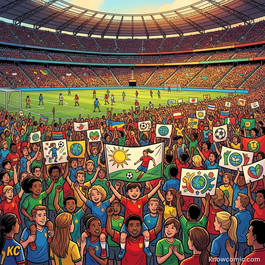 Comic panel labelled their impact, illustrating women legends: marta & more in KnowComic's World Cup 2026 series