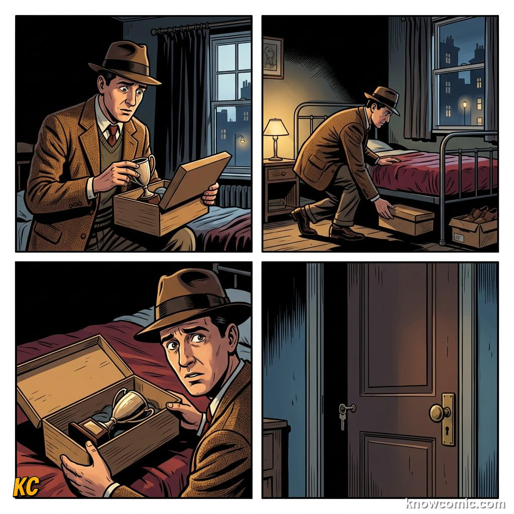Comic panel titled the dog who saved the world cup, labelled the war, from the KnowComic World Cup 2026 lesson on the trophy: gold, theft & glory
