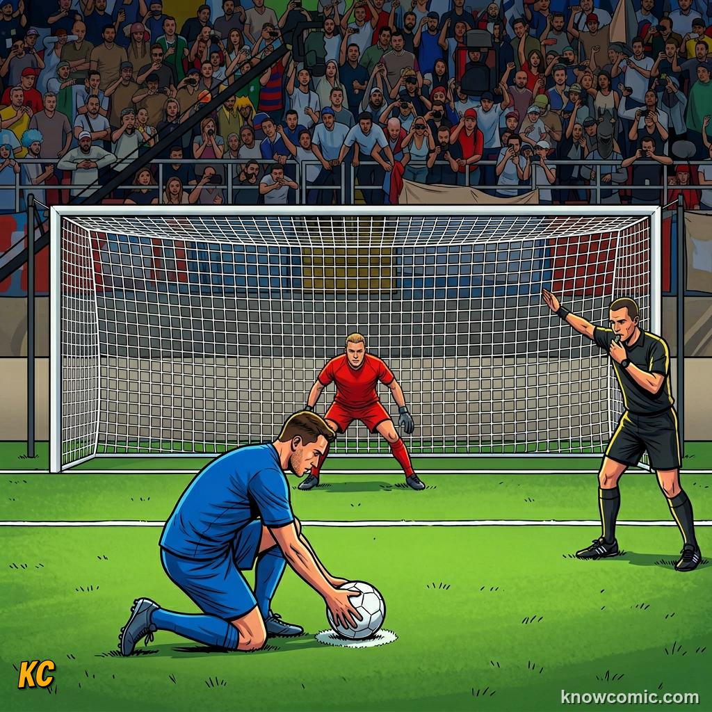 Comic panel titled the backpass rule transformed how football is played, labelled the format, from the KnowComic World Cup 2026 lesson on world cups that changed the game