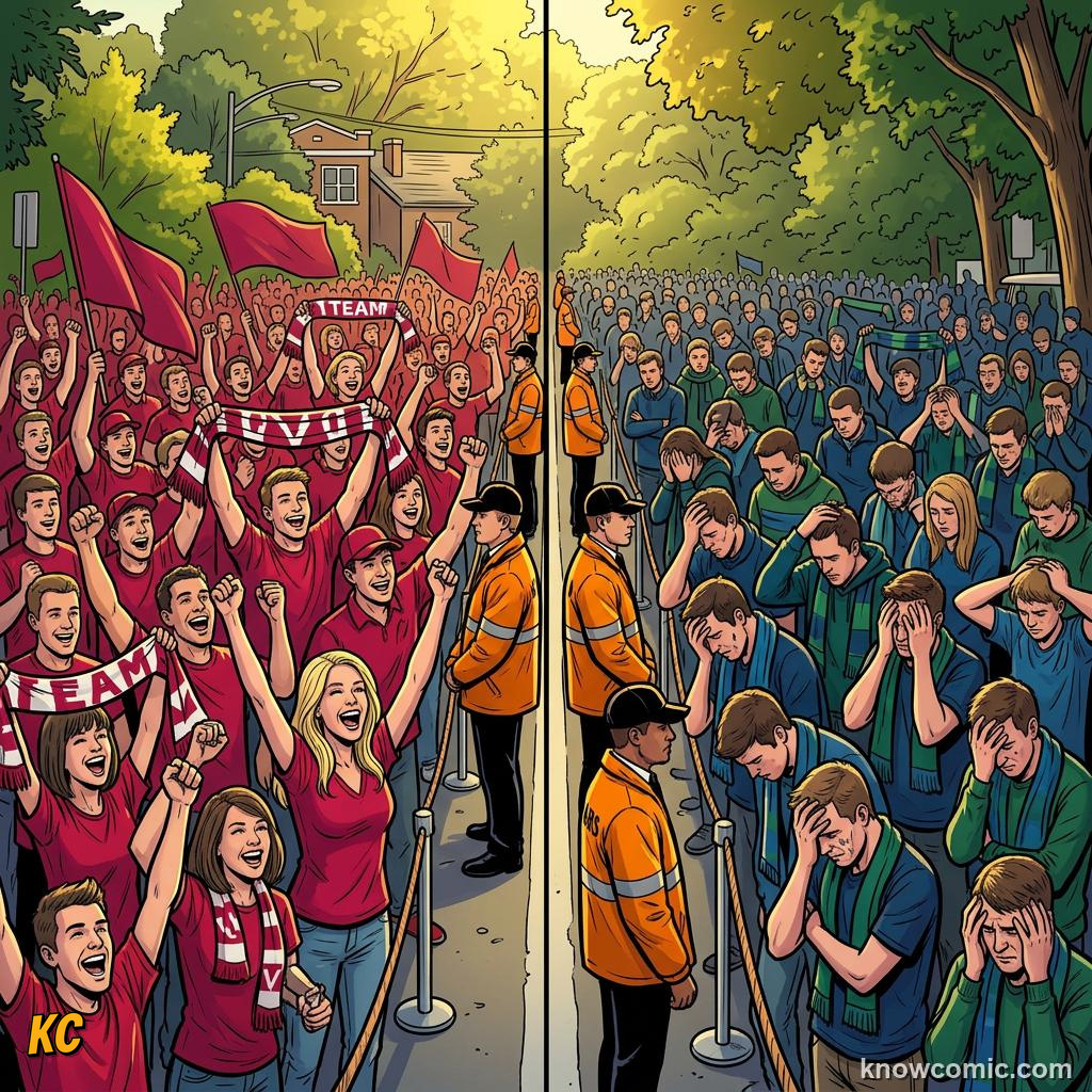 Comic panel titled the football captain who asked a nation to stop fighting, labelled the war, from the KnowComic World Cup 2026 lesson on football & peace
